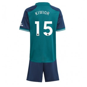 Arsenal Jakub Kiwior #15 Tredje trøje Børn 2023-24 Kort ærmer (+ korte bukser)
